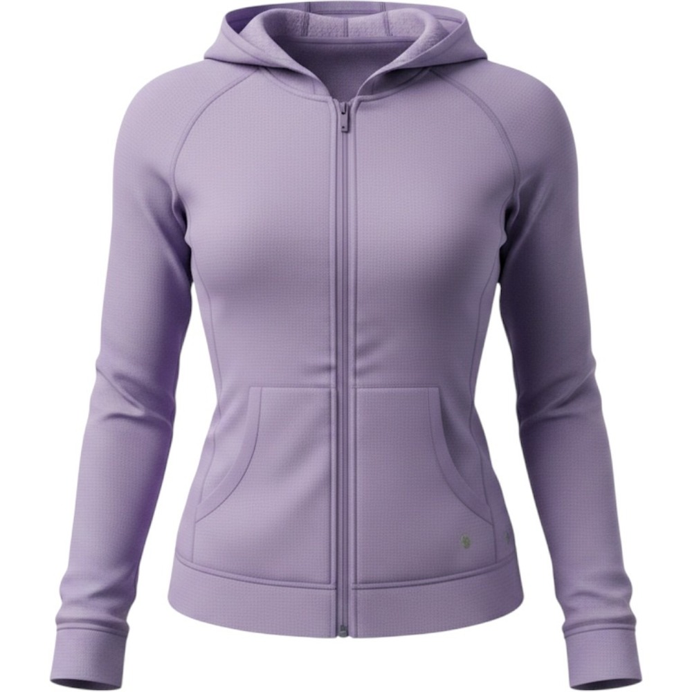 Bally Total Fitness Womens Periwinkle Blue Mesh Full Zip Hoodie Jacket Small